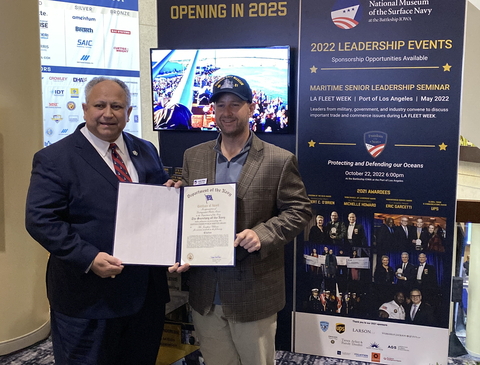 Jonathan Williams Receives Department of the Navy Distinguished Public Service Award